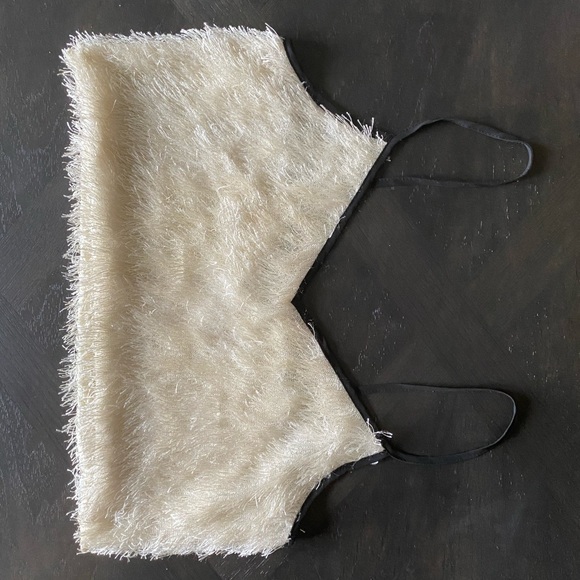 White fringe/ tassle crop top from Topshop - Picture 4 of 5